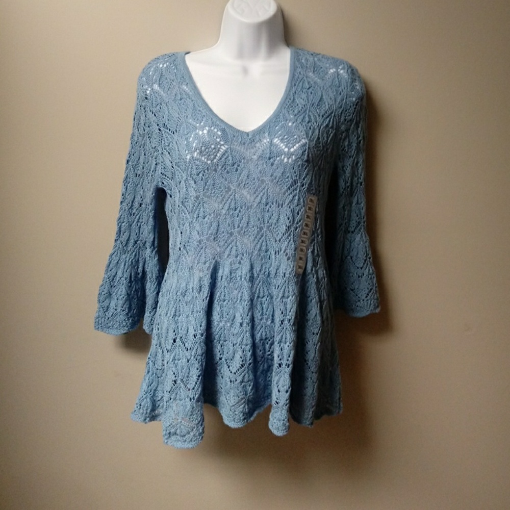 Jeanne Pierre light blue sweater